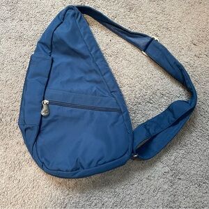 AmeriBag Healthy Back Blue 15" Tear Shape CrossBody Travel Utility Pouch Sling